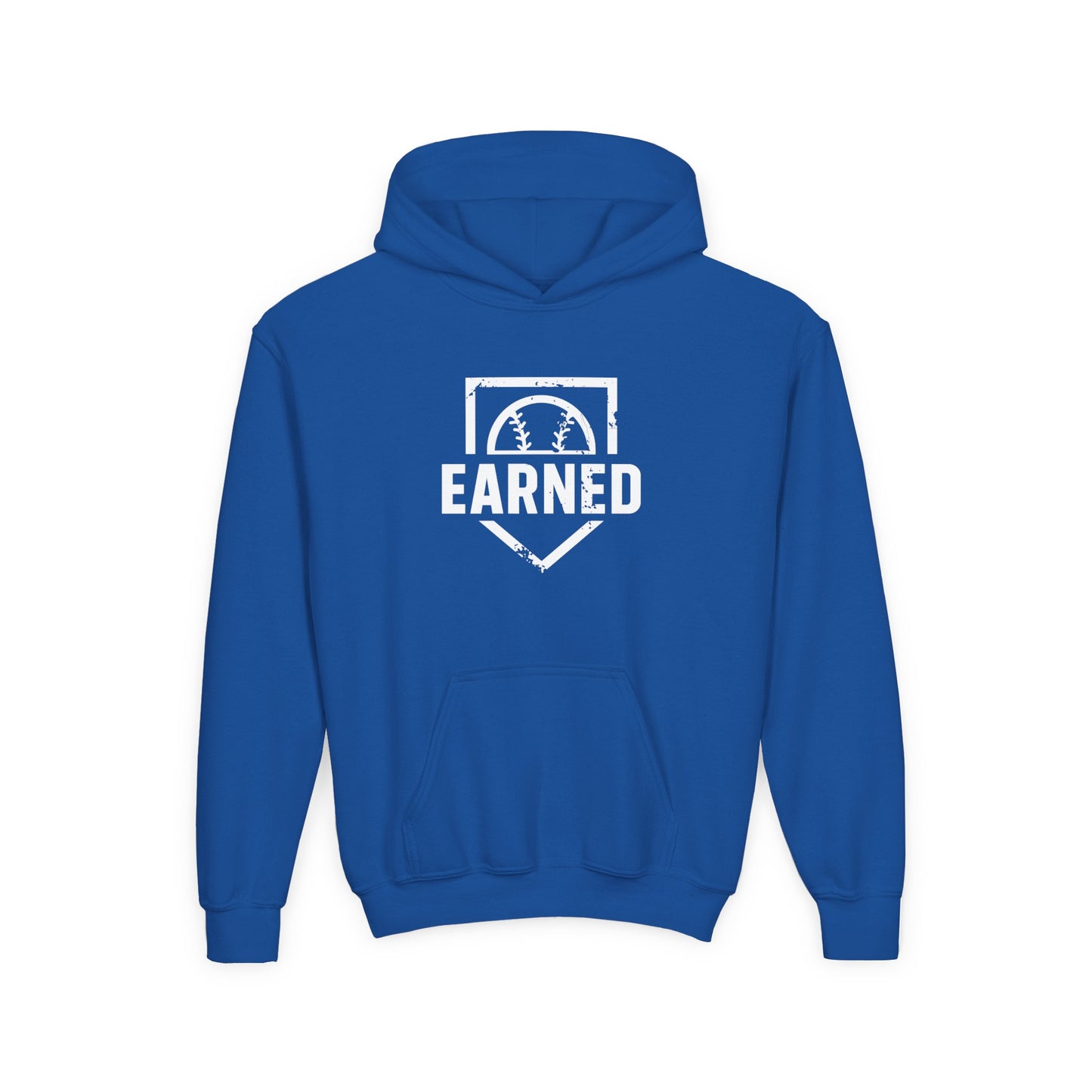 EARNED Logo Youth Hoodie - White Logo