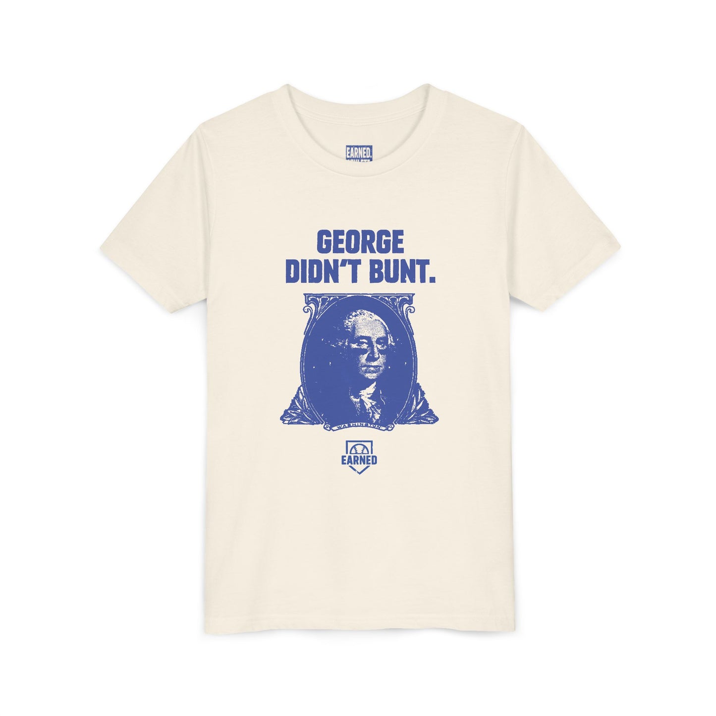 GEORGE DIDN'T BUNT Youth Tee - Blue Font