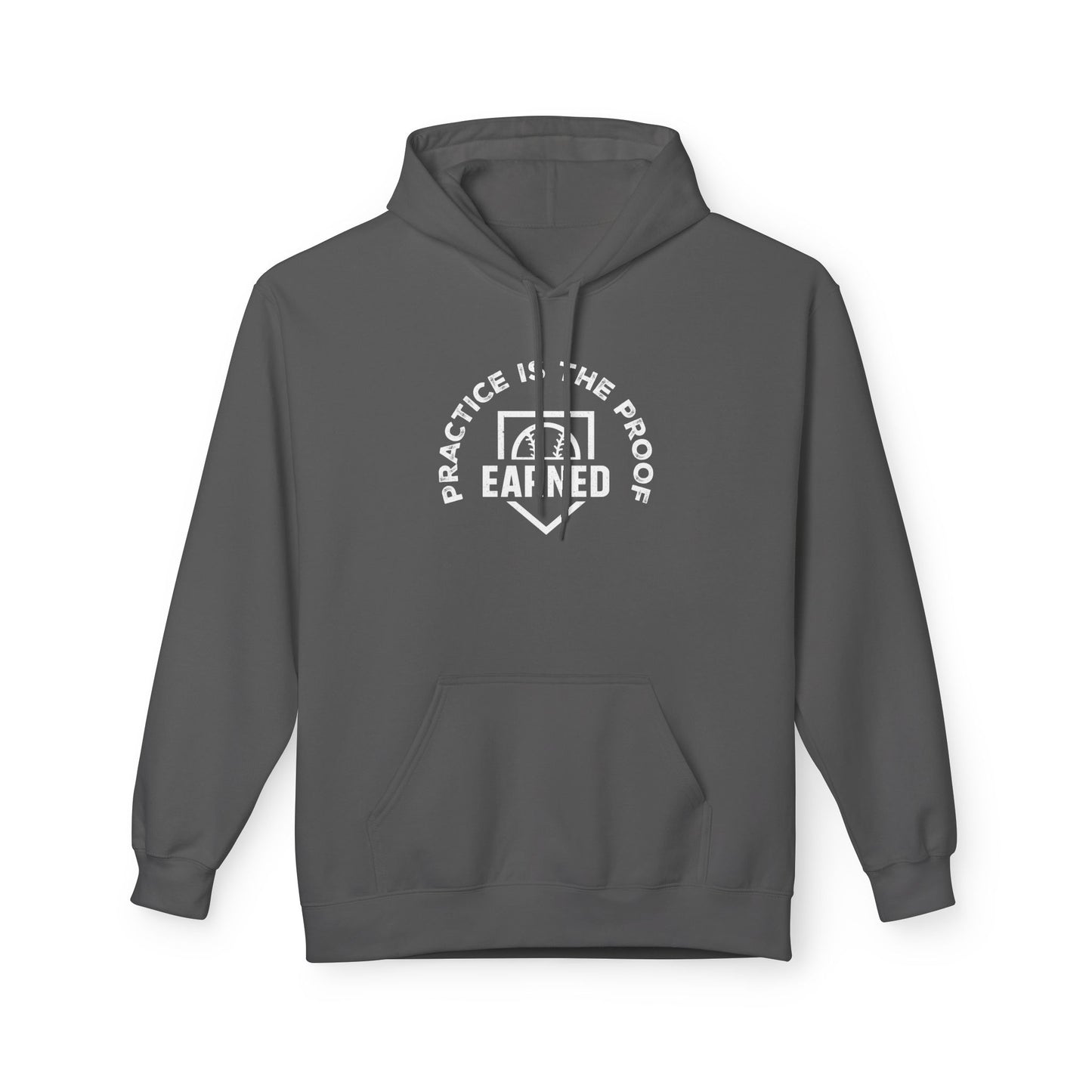 PRACTICE IS THE PROOF Adult Hoodie - White Graphic