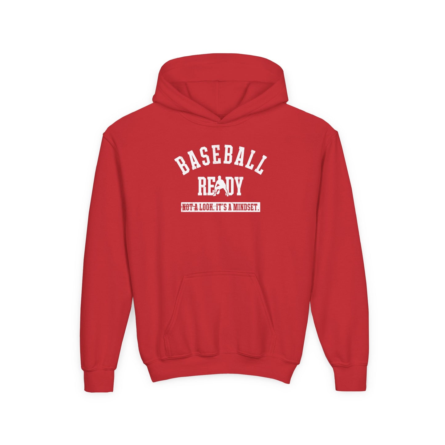 BASEBALL READY Youth Hoodie - White Graphic