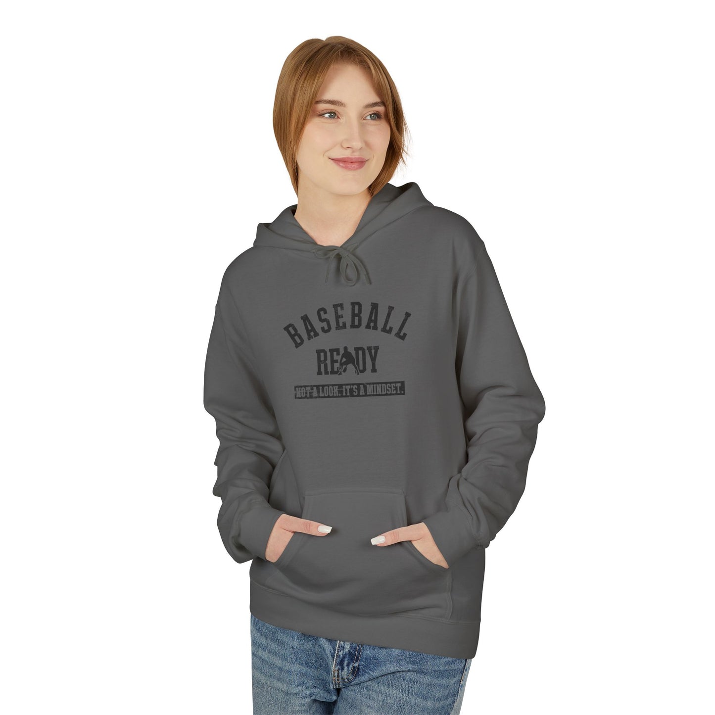 BASEBALL READY Youth Hoodie - Black Graphic