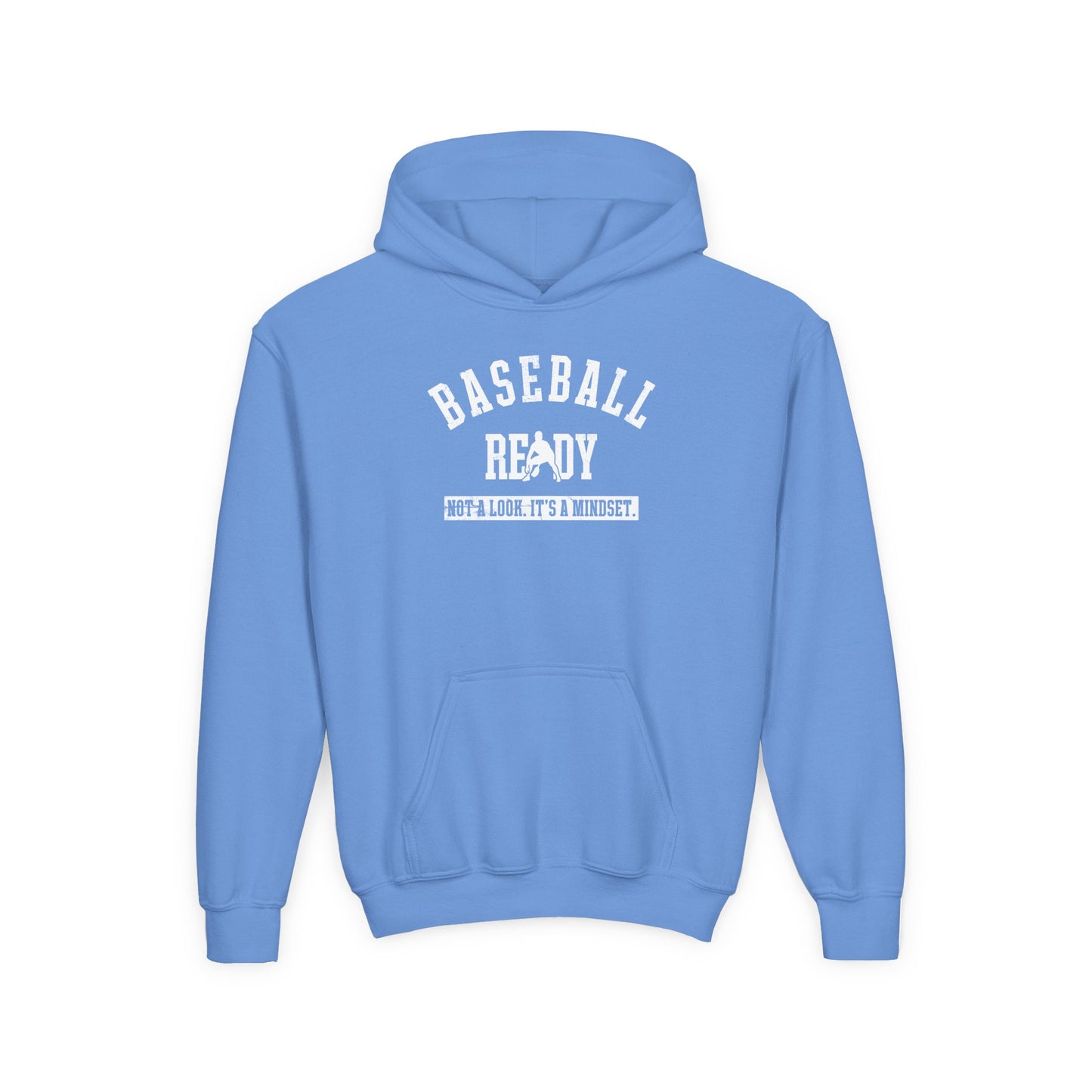 BASEBALL READY Youth Hoodie - White Graphic