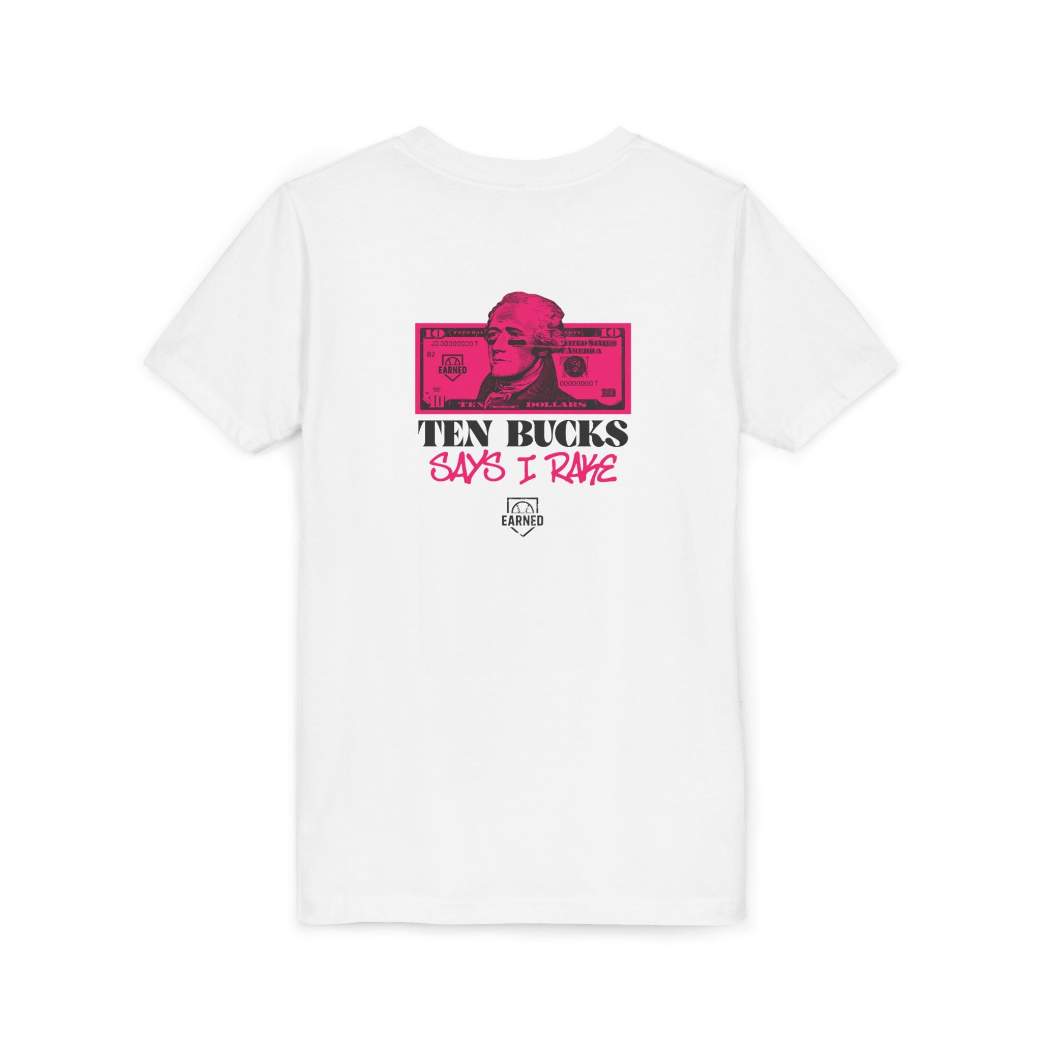 Ten Bucks Says I Rake Youth Tee - Blue Graphic