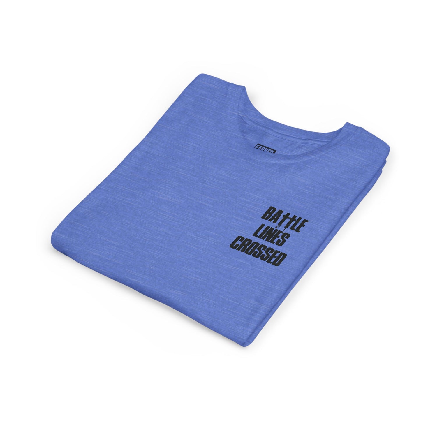 BATTLE LINES CROSSED Youth Tee - Black Font - EYE BLACK NATION Collection