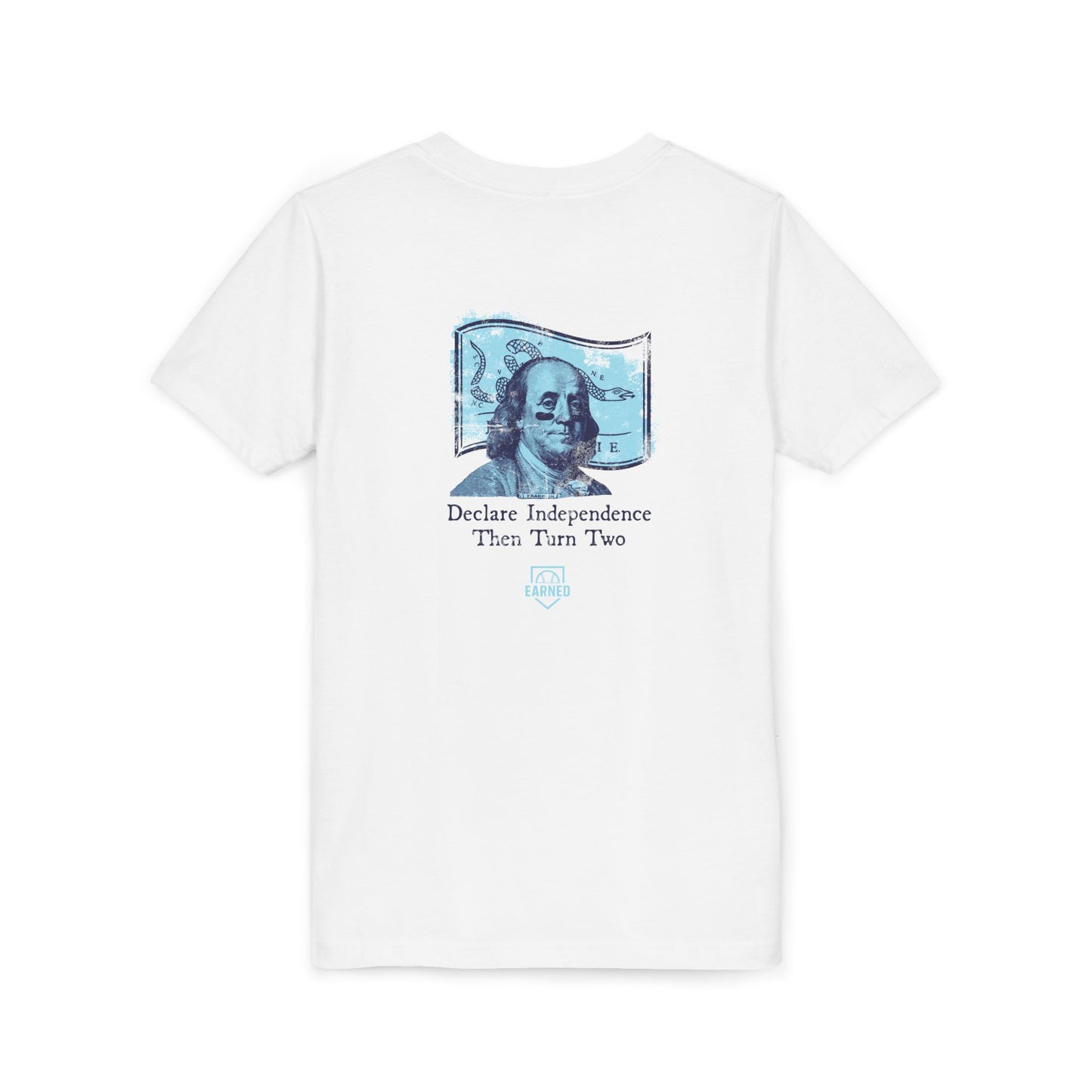 TURN TWO WITH BEN Youth Tee (Blue Logo) - AMERICA 250 Collection