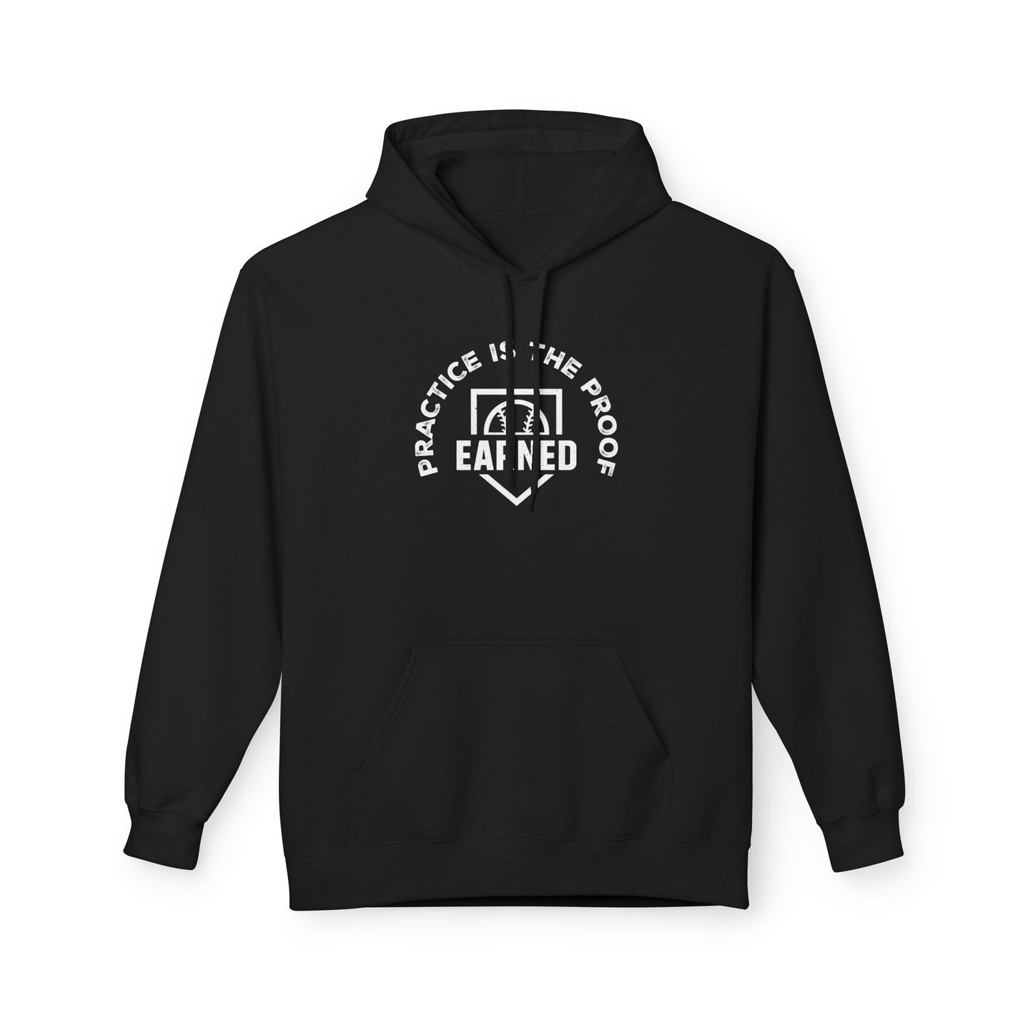 PRACTICE IS THE PROOF Adult Hoodie - White Graphic
