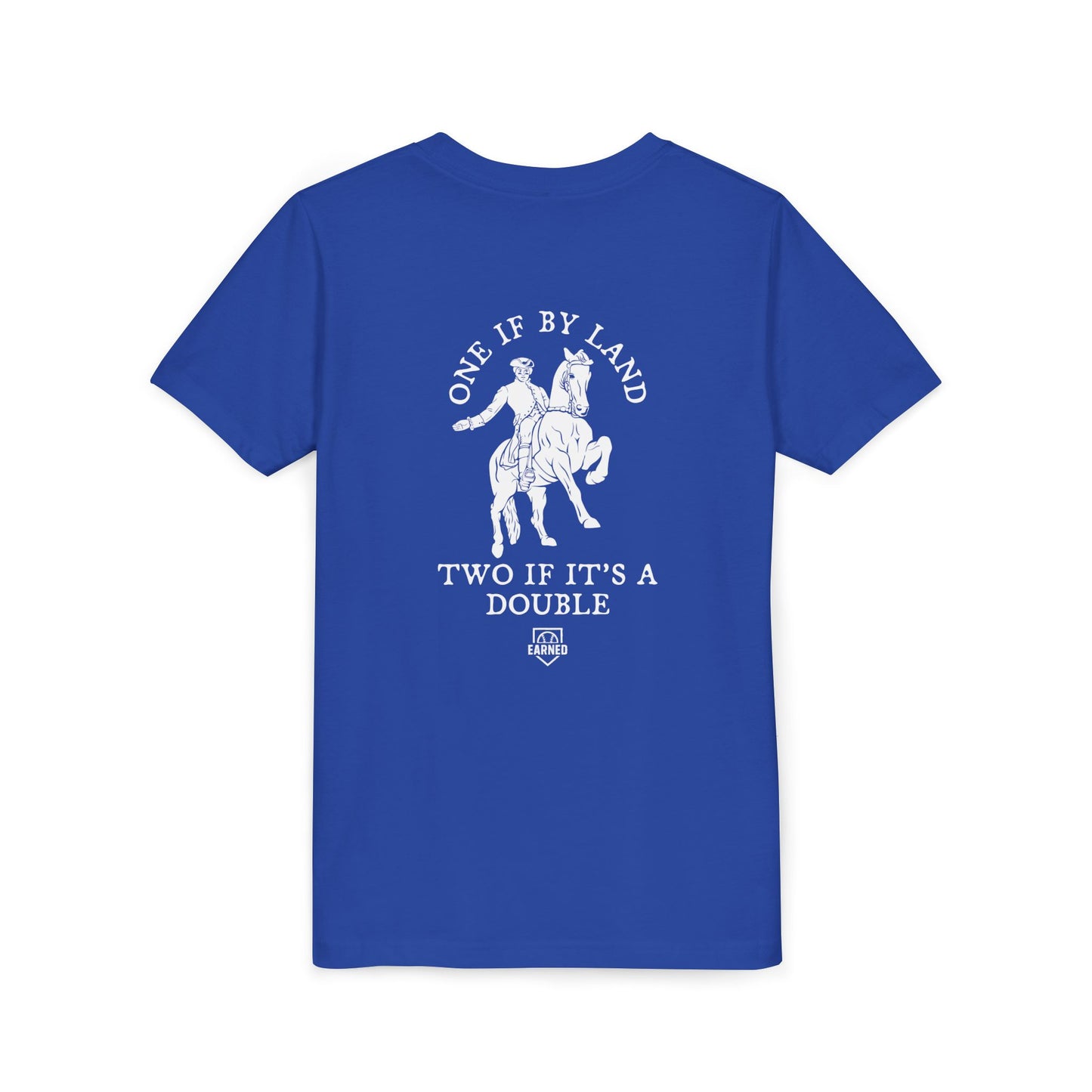 One if by land, Two if it’s a double Youth Tee - White Graphic