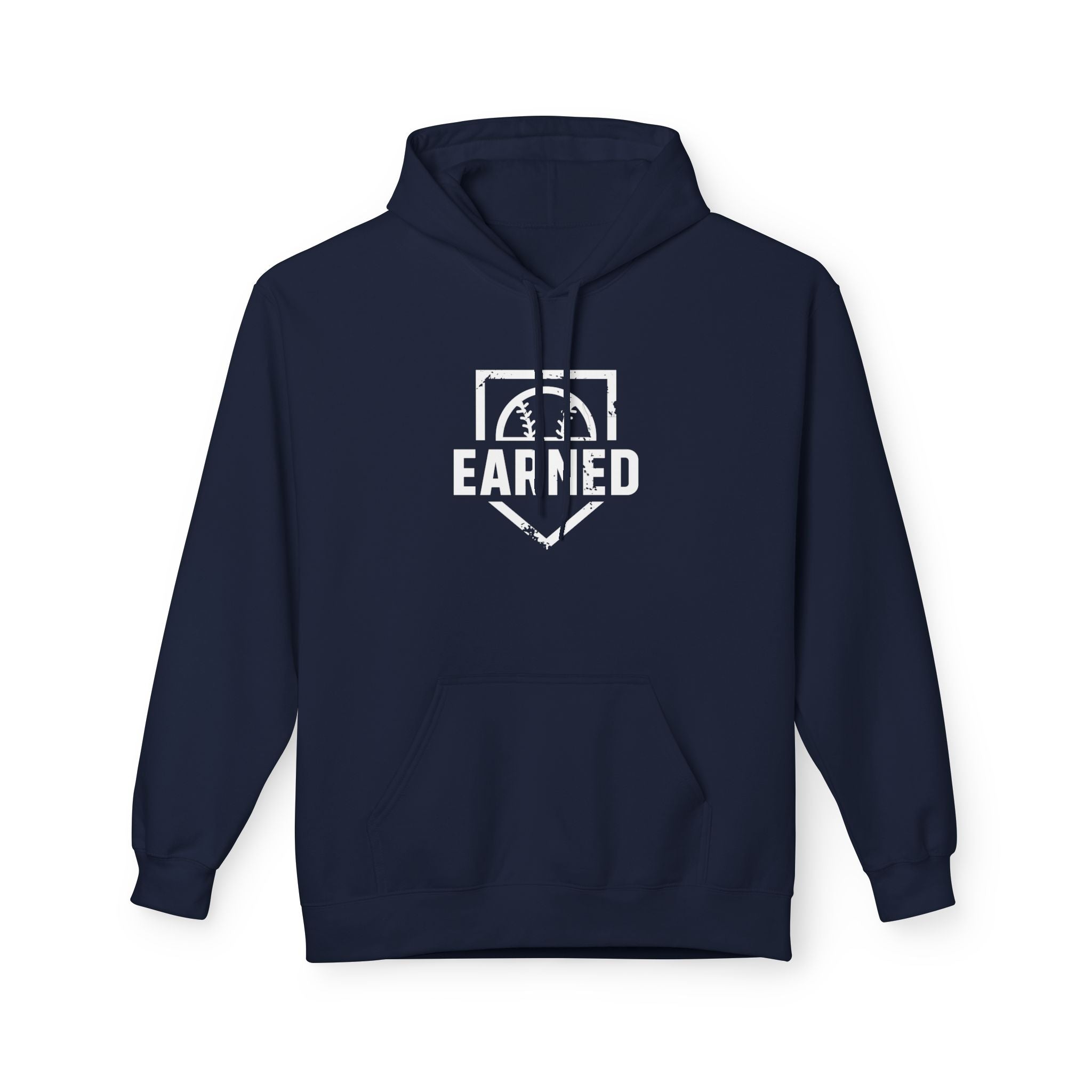 EARNED Logo Adult Hoodie - White Logo