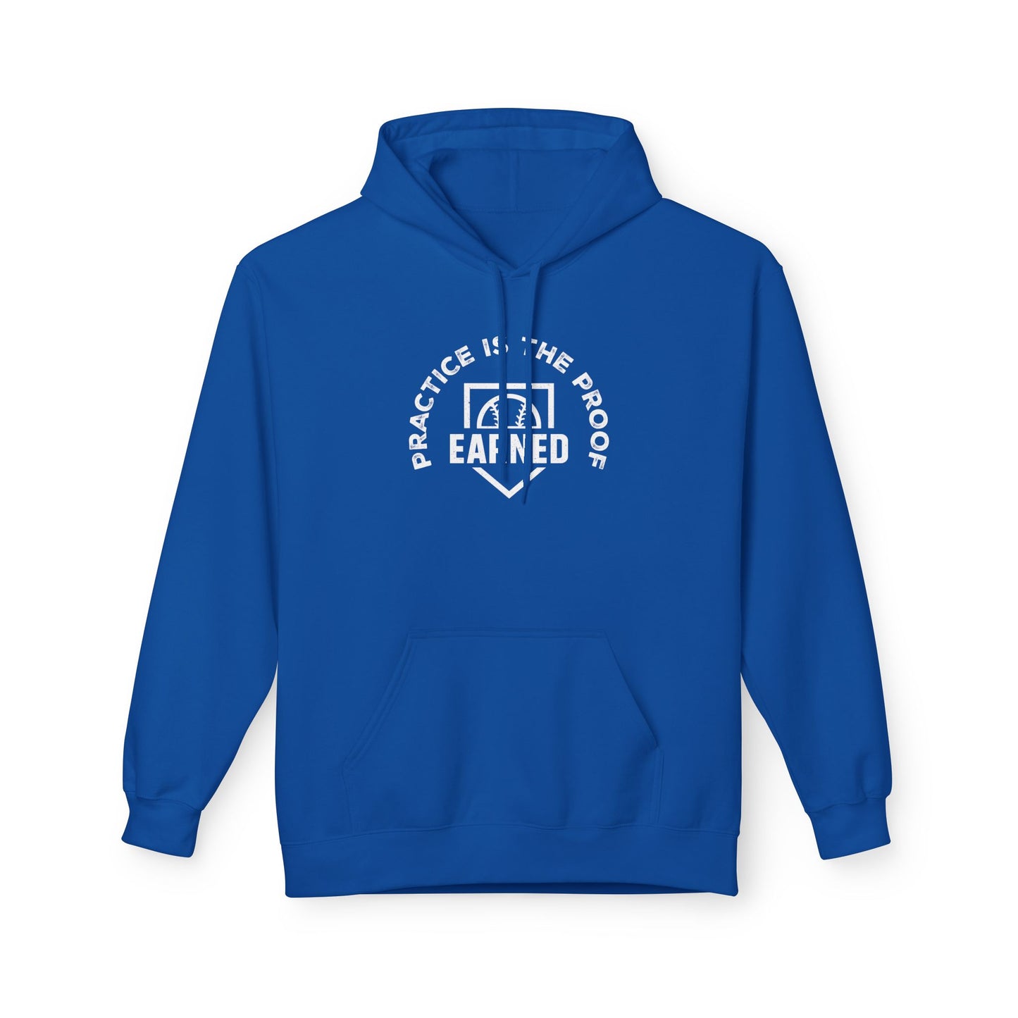 PRACTICE IS THE PROOF Adult Hoodie - White Graphic