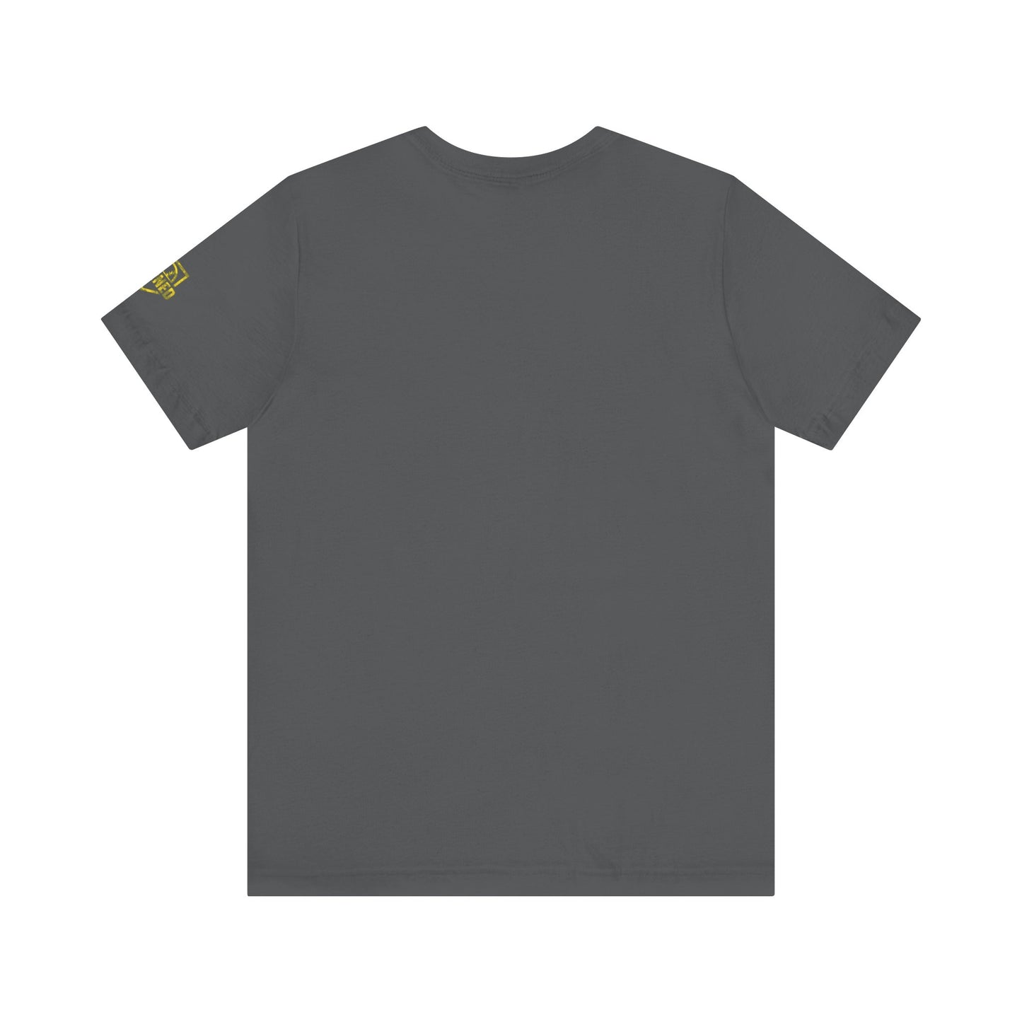 SHOWING UP ADDS UP Adult Tee (Yellow Camo Logo)