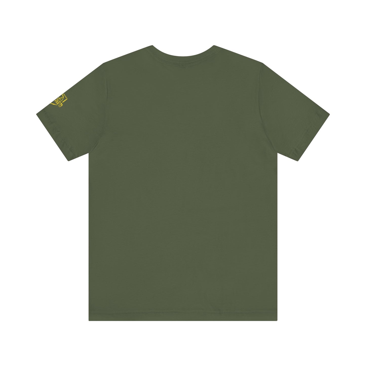 SHOWING UP ADDS UP Adult Tee (Yellow Camo Logo)