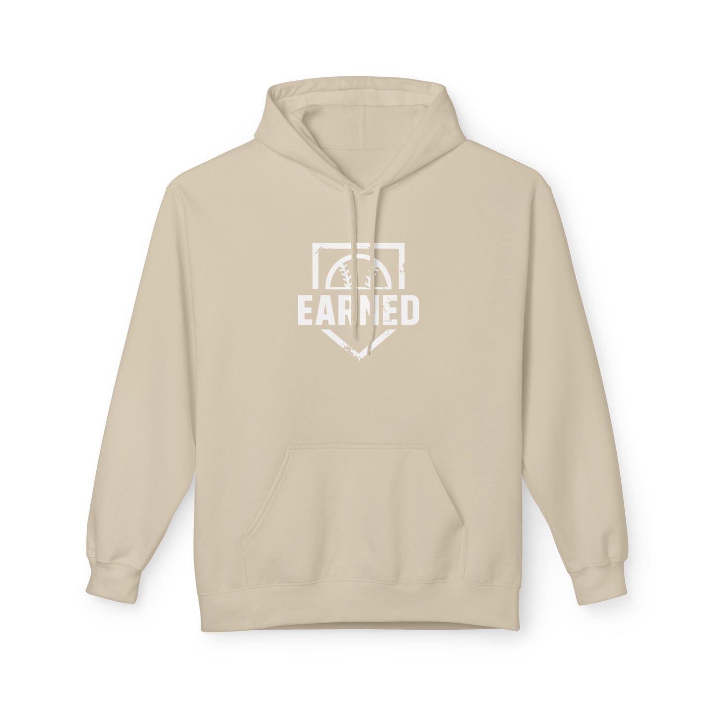 EARNED Logo Adult Hoodie - White Logo