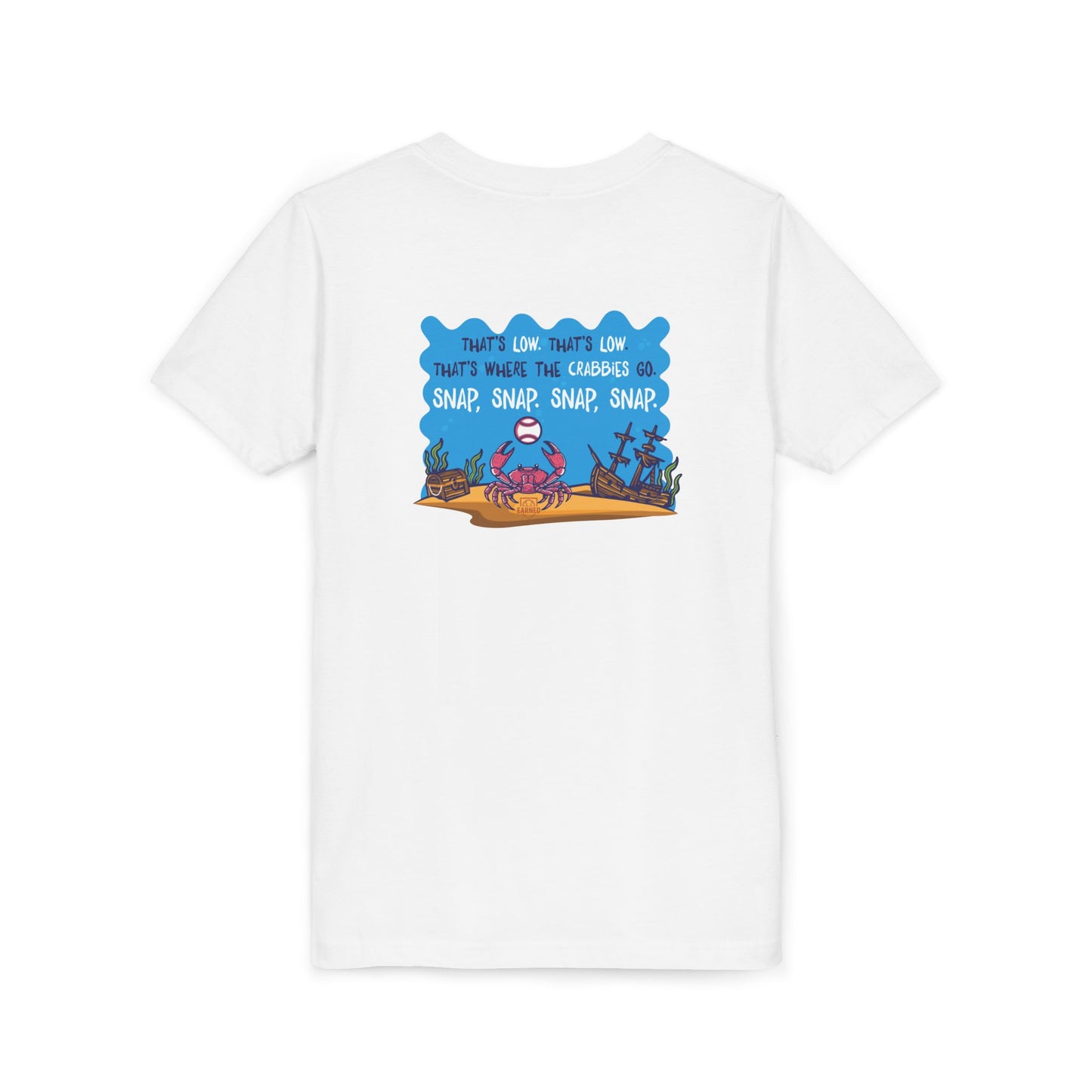 THAT'S LOW CRABBY Youth Tee - DUGOUT CHANT Collection