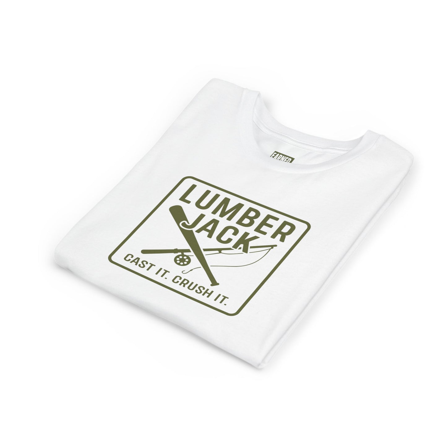 Lumber Jack Youth Tee - Cast It. Crush It. - Green Font