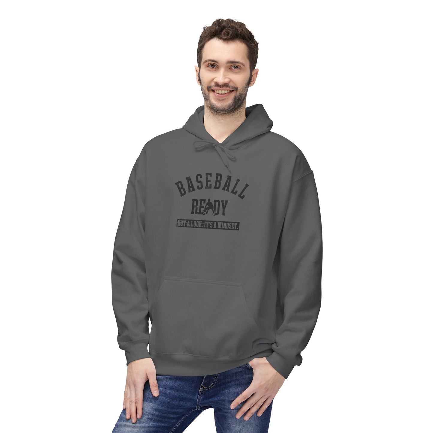 BASEBALL READY Youth Hoodie - Black Graphic
