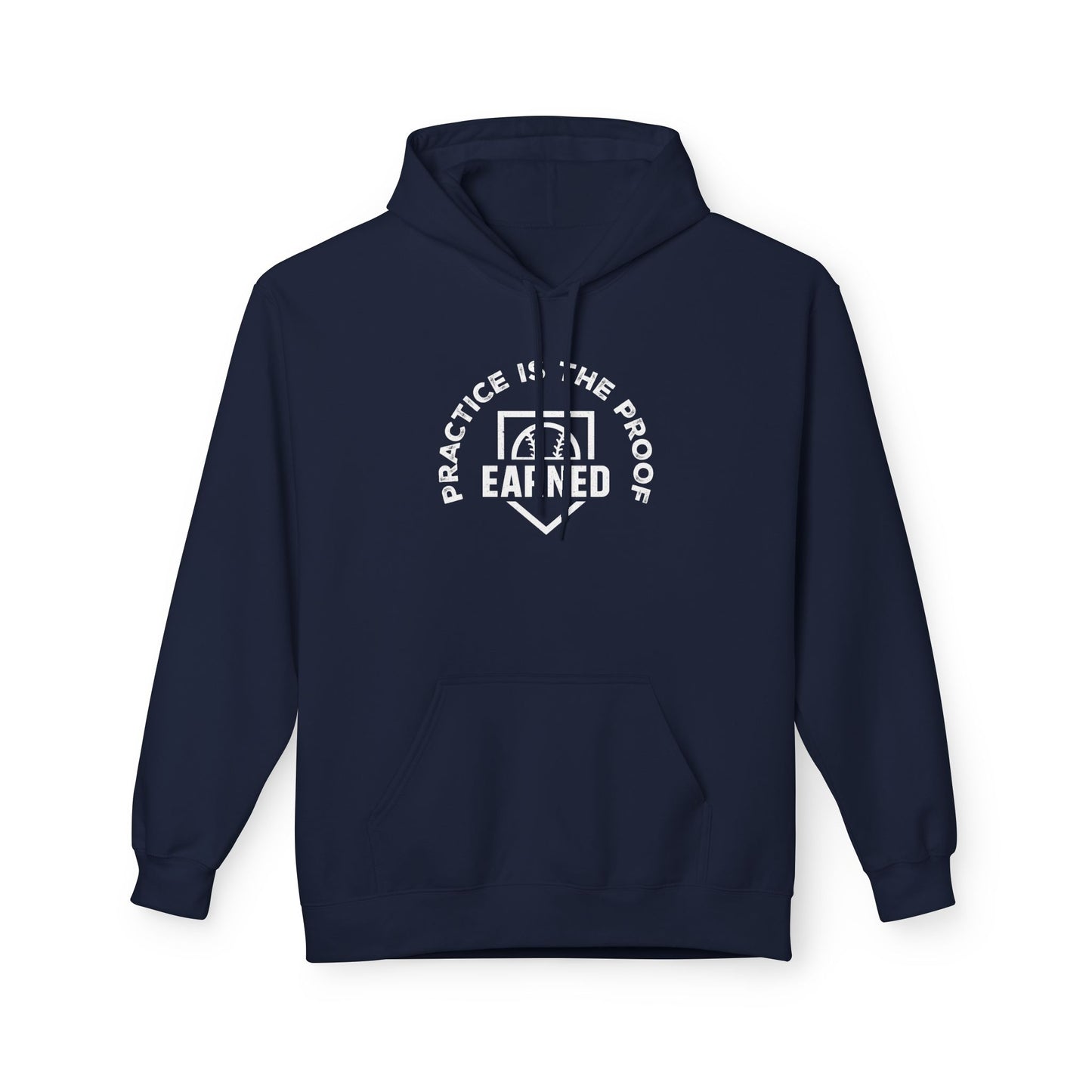 PRACTICE IS THE PROOF Adult Hoodie - White Graphic