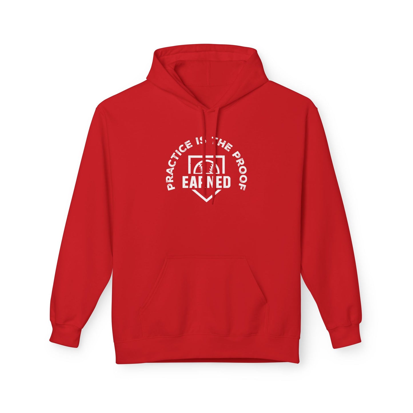PRACTICE IS THE PROOF Adult Hoodie - White Graphic