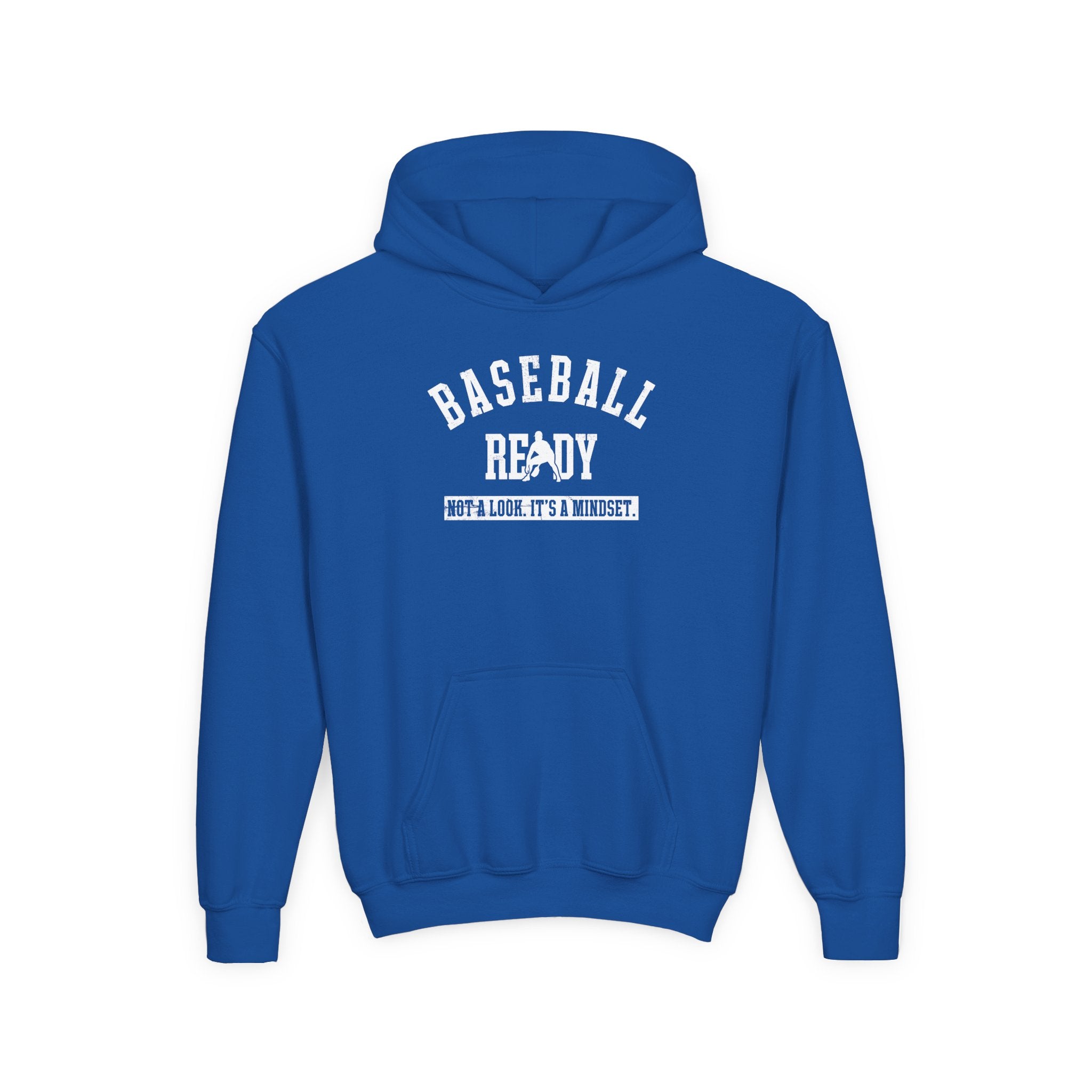 BASEBALL READY Youth Hoodie - White Graphic