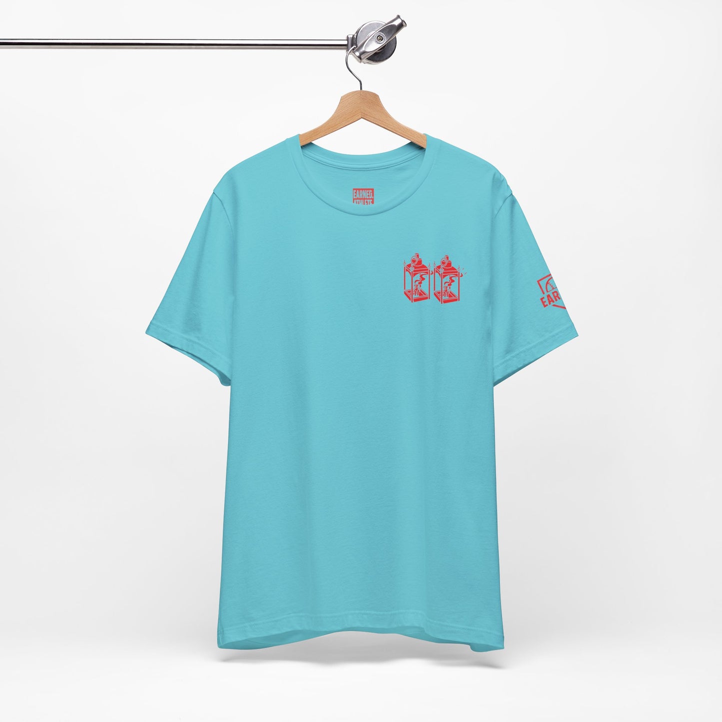 ONE IF BY LAND, TWO IF IT'S A DOUBLE Adult Tee (Paul Revere Red) - AMERICA 250 Collection