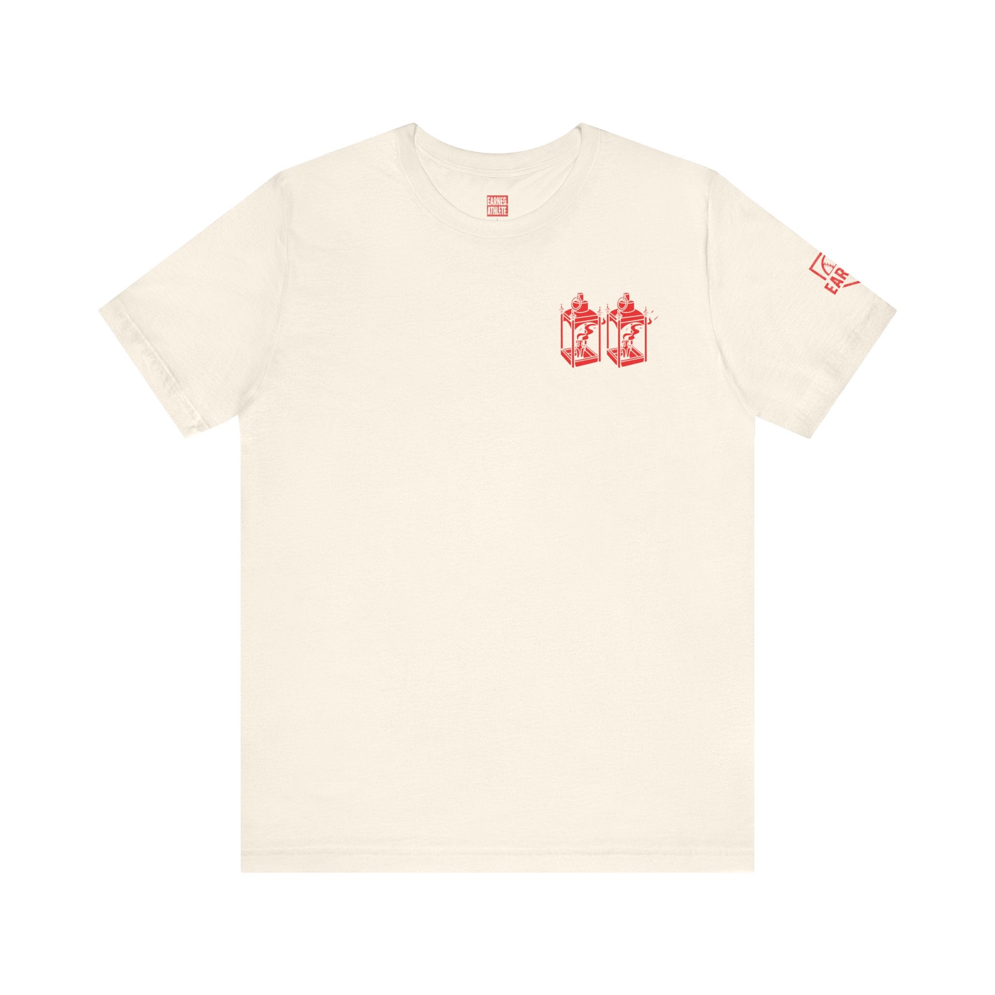 ONE IF BY LAND, TWO IF IT'S A DOUBLE Adult Tee (Paul Revere Red) - AMERICA 250 Collection