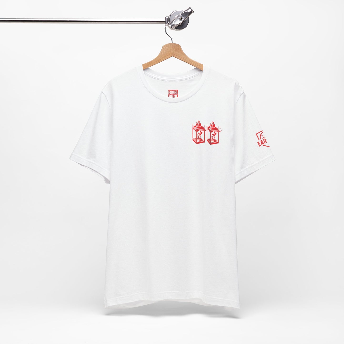 ONE IF BY LAND, TWO IF IT'S A DOUBLE Adult Tee (Paul Revere Red) - AMERICA 250 Collection