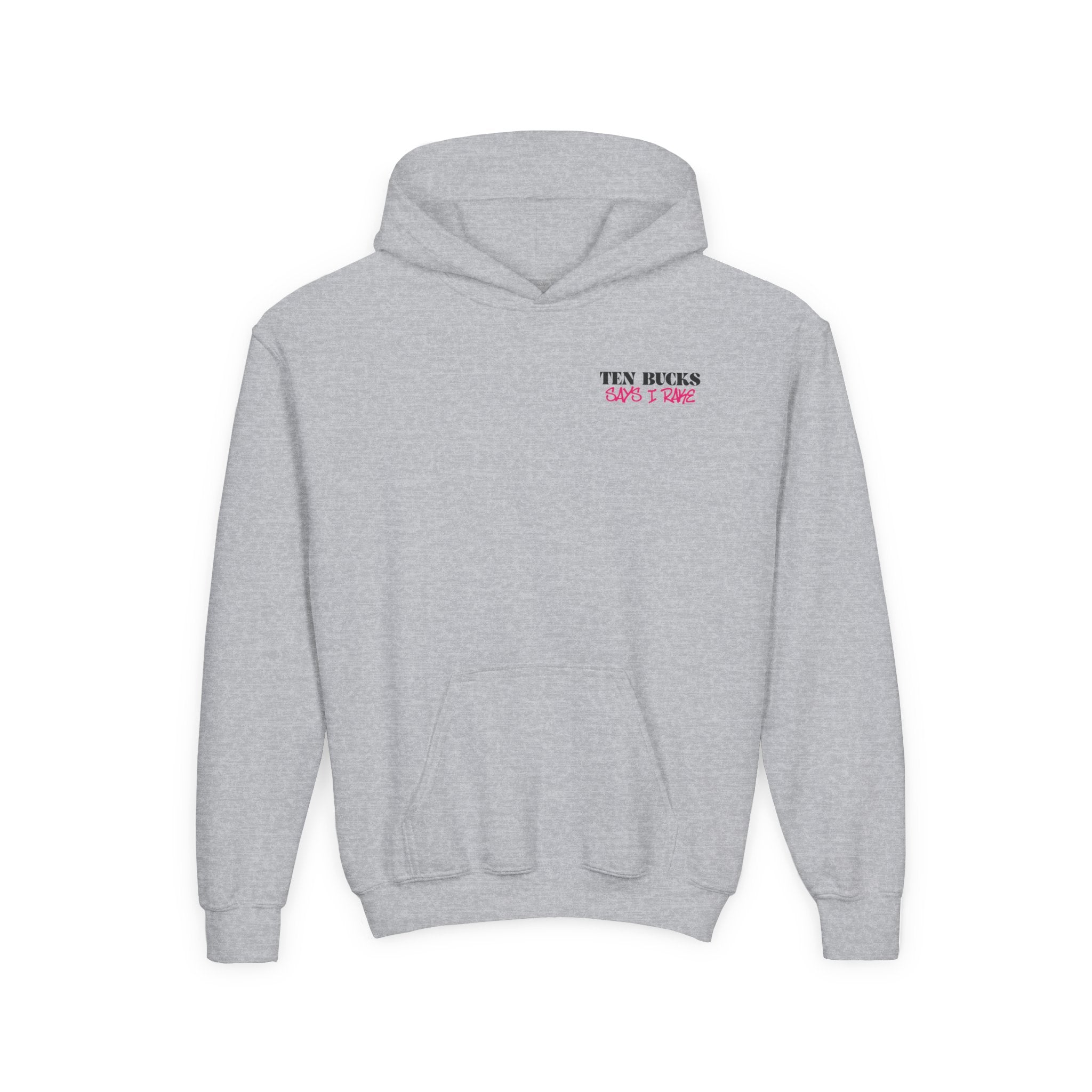 Ten Bucks Says I Rake Adult Hoodie - Pink Graphic