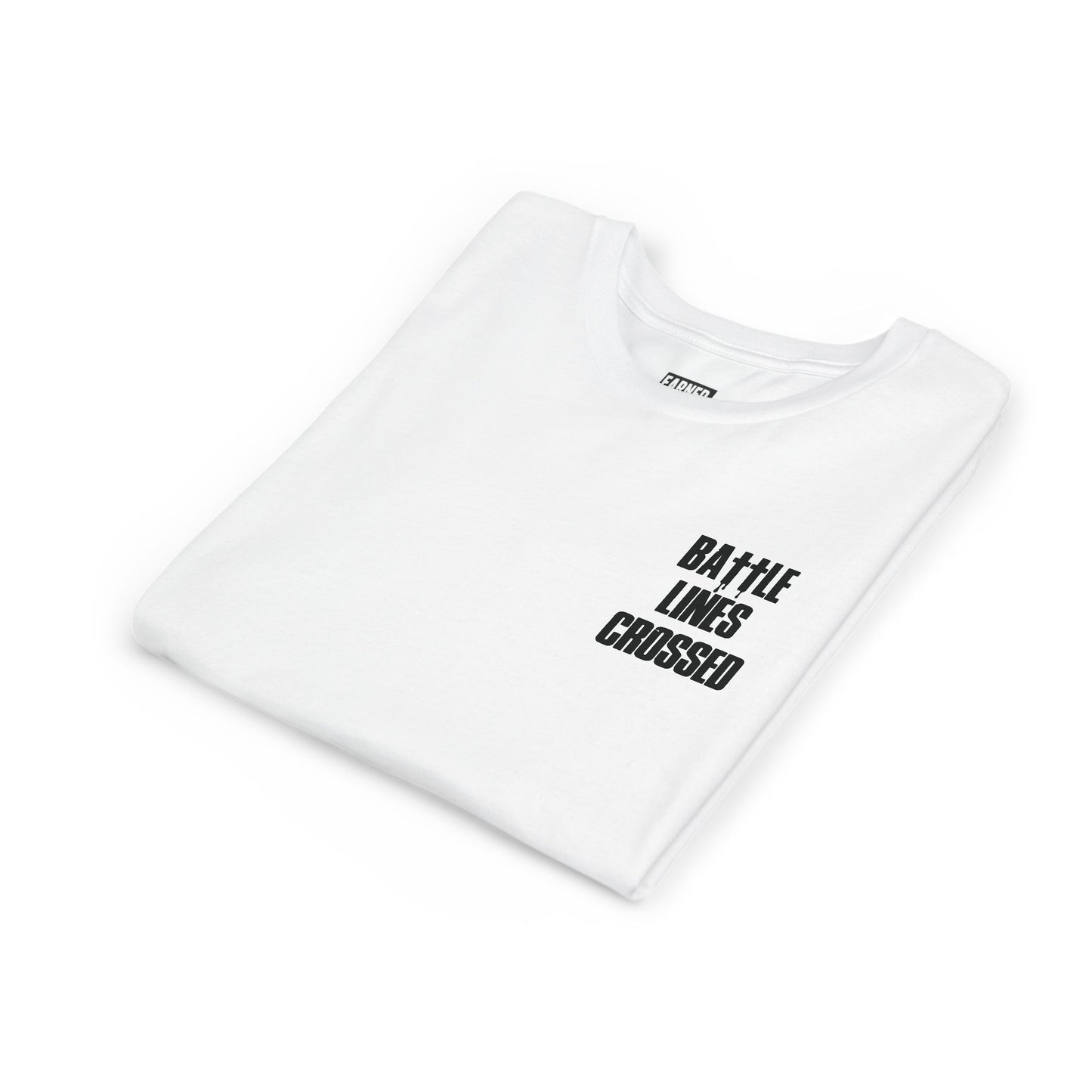 BATTLE LINES CROSSED Youth Tee - Black Font - EYE BLACK NATION Collection