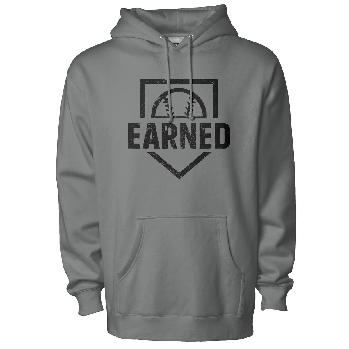 EARNED Heavyweight Hoodie Black Logo 