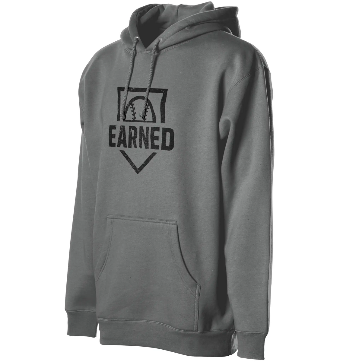 EARNED Heavyweight Hoodie Black Logo 