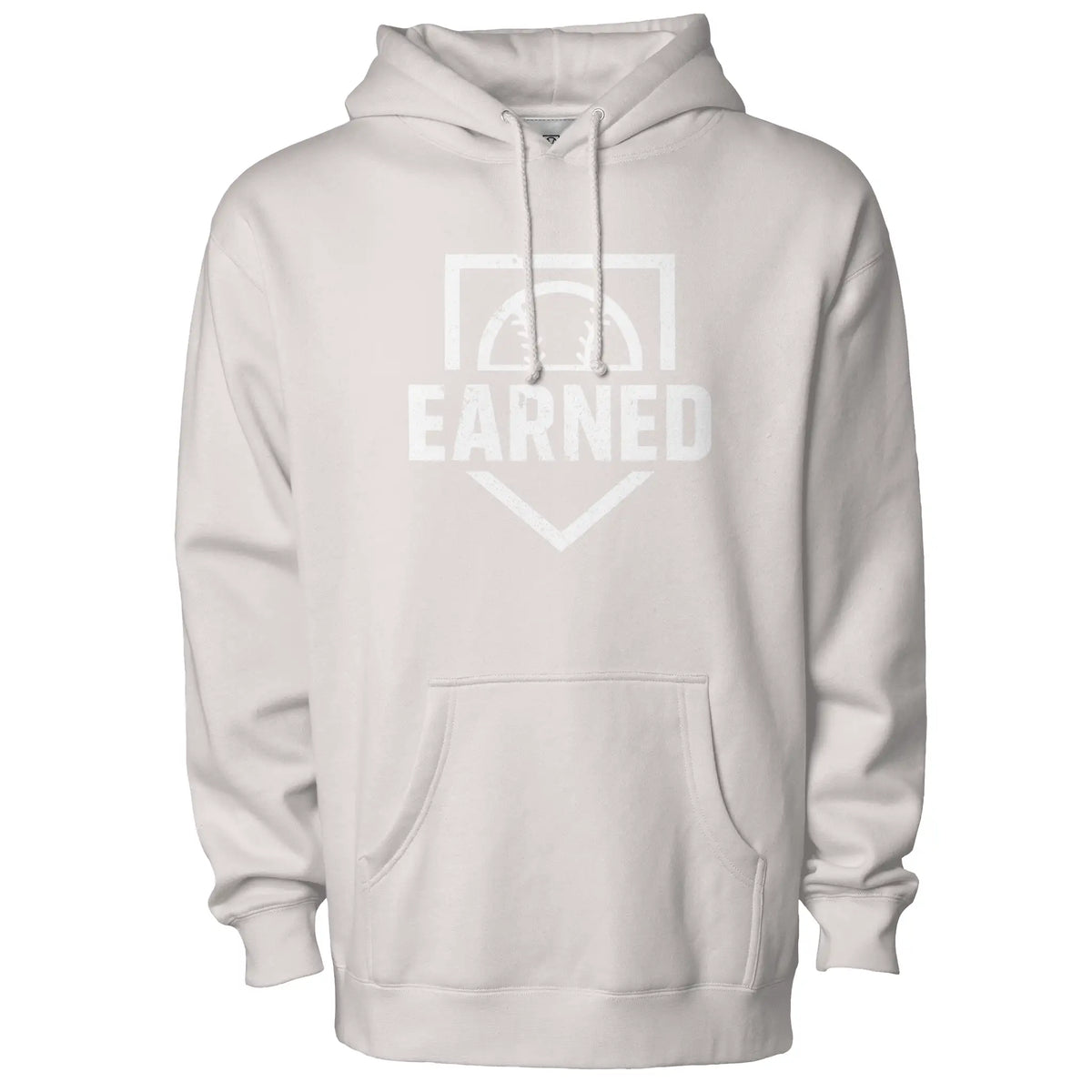 EARNED Heavyweight Hoodie White Logo 