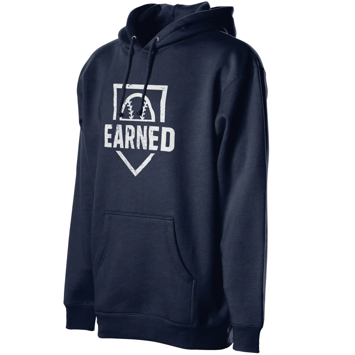 EARNED Heavyweight Hoodie White Logo 