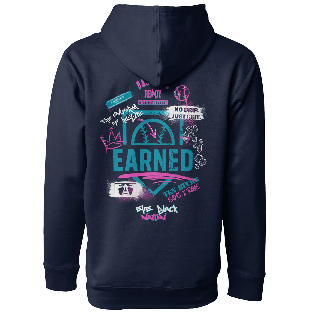 EARNED Baseball Culture Adult Heavyweight Hoodie