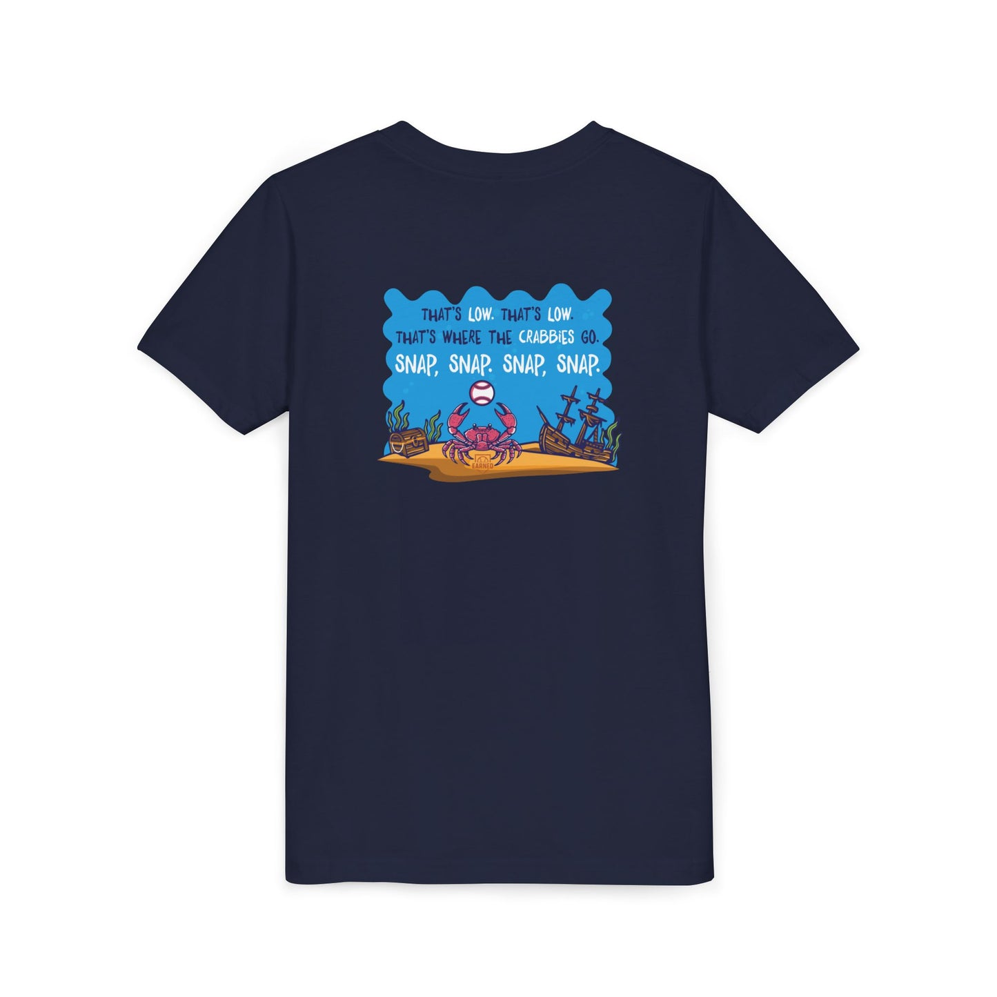 THAT'S LOW CRABBY Youth Tee - DUGOUT CHANT Collection