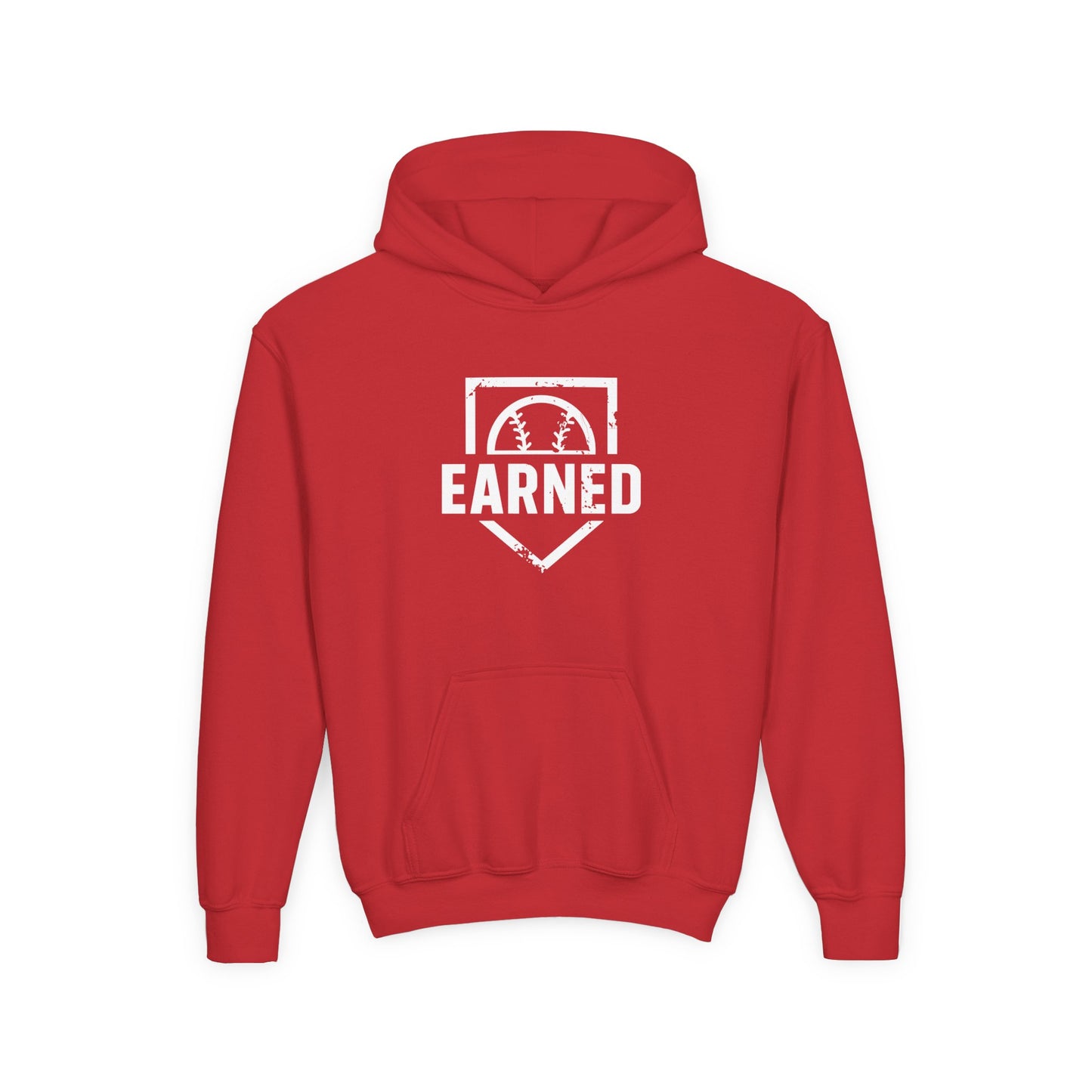EARNED Logo Youth Hoodie - White Logo