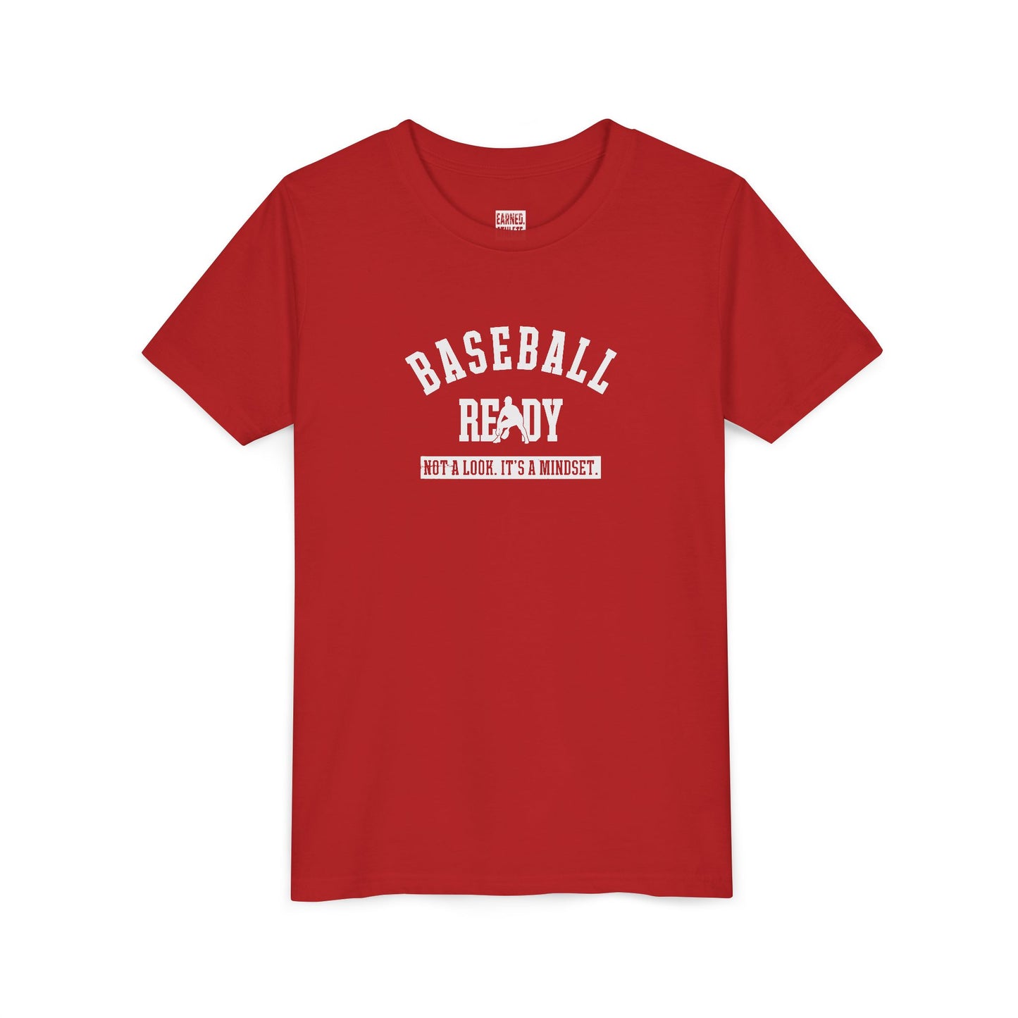 Baseball Ready Youth Tee - White Graphic