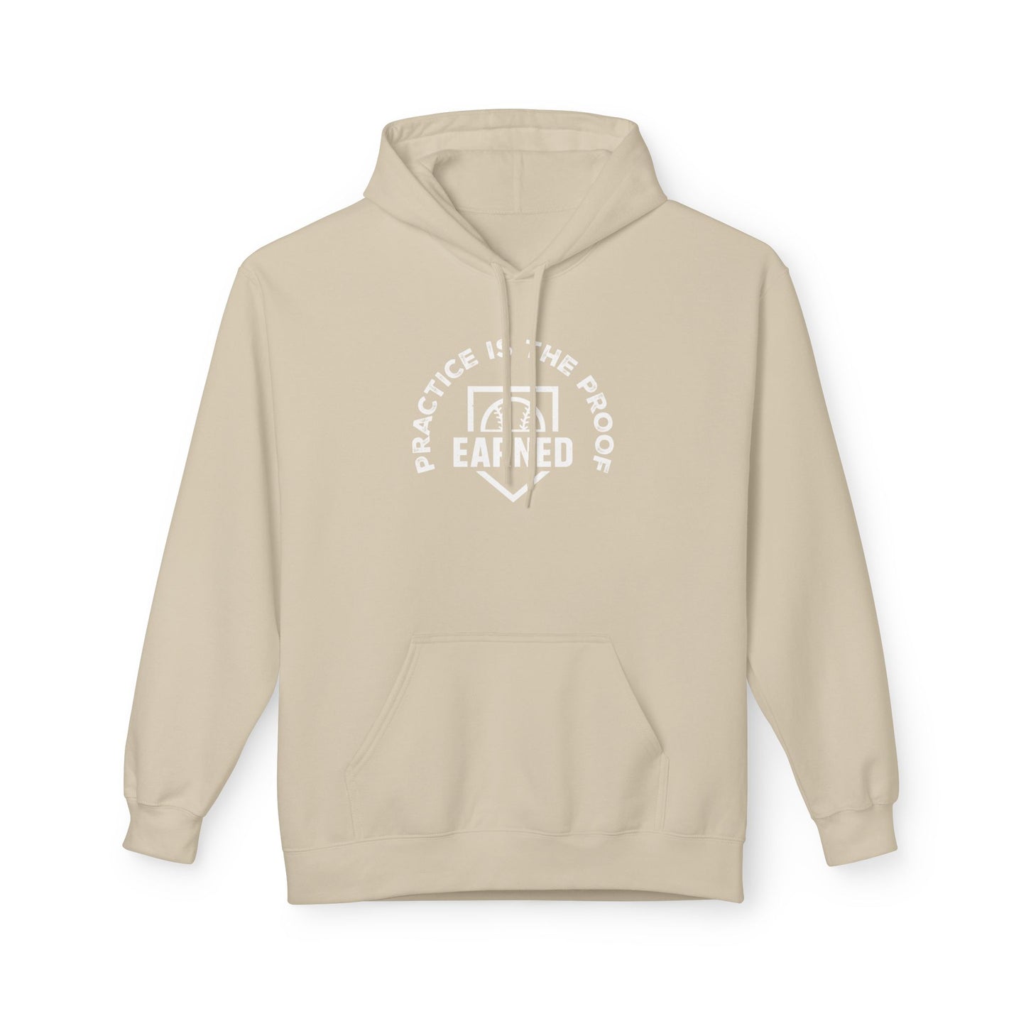PRACTICE IS THE PROOF Adult Hoodie - White Graphic
