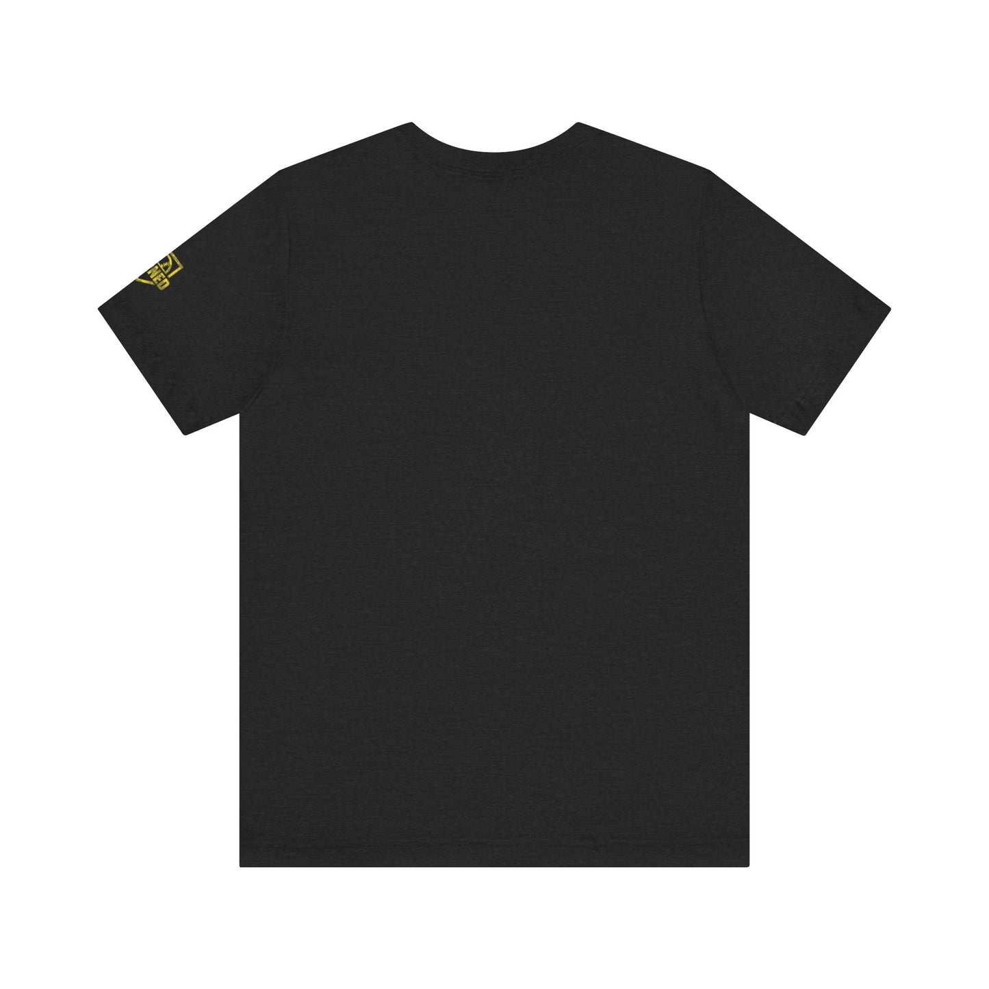 SHOWING UP ADDS UP Adult Tee (Yellow Camo Logo)