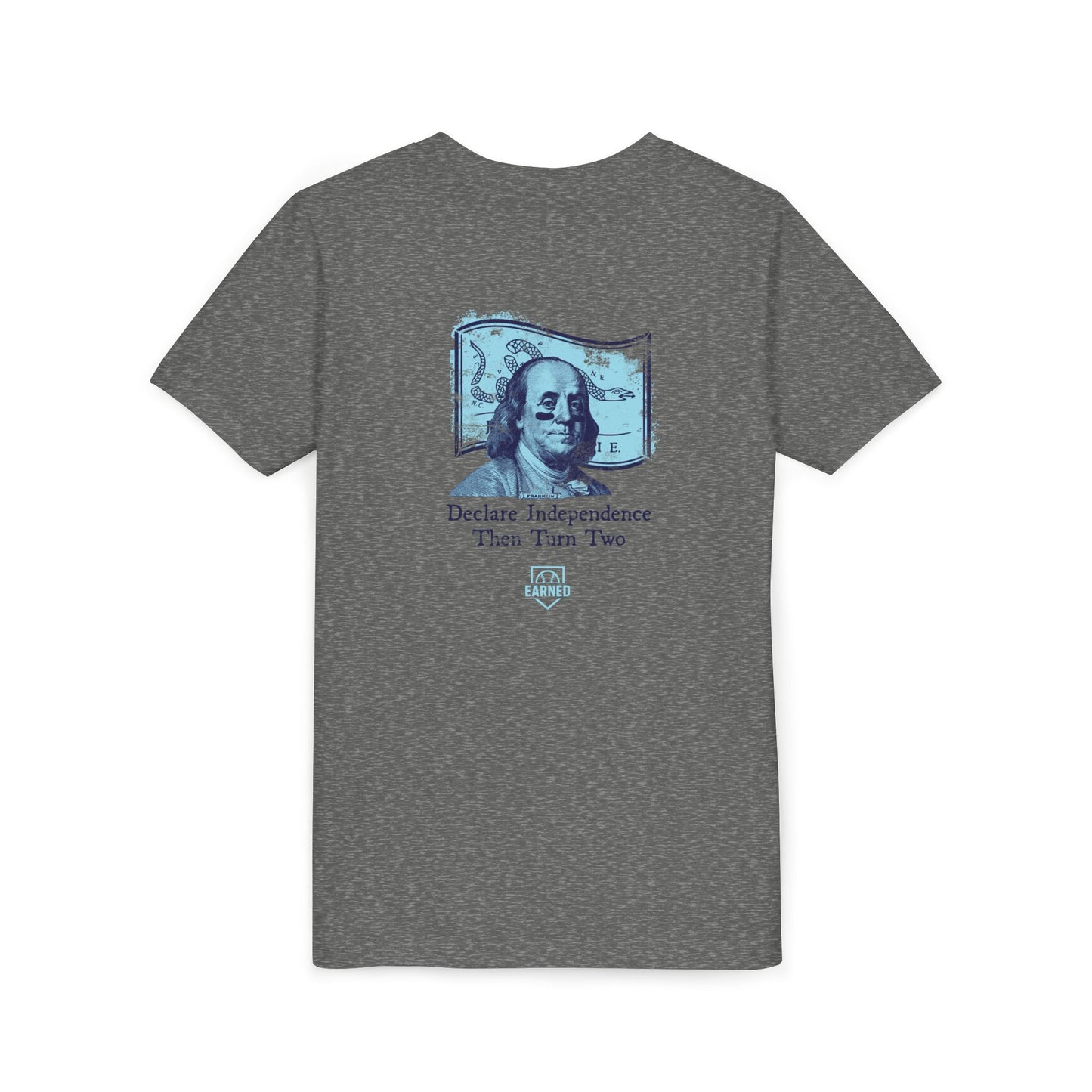 TURN TWO WITH BEN Youth Tee (Blue Logo) - AMERICA 250 Collection