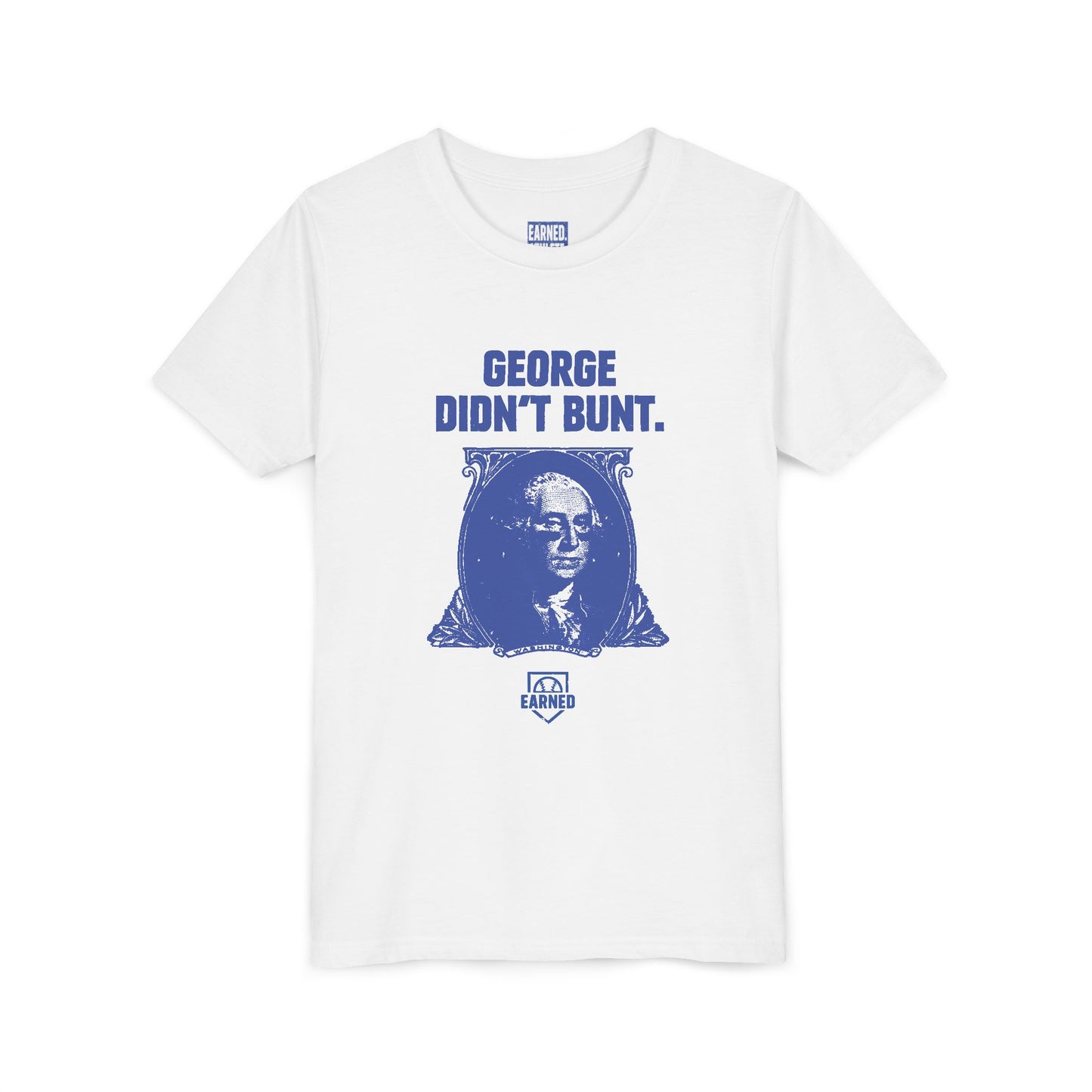 GEORGE DIDN'T BUNT Youth Tee - Blue Font