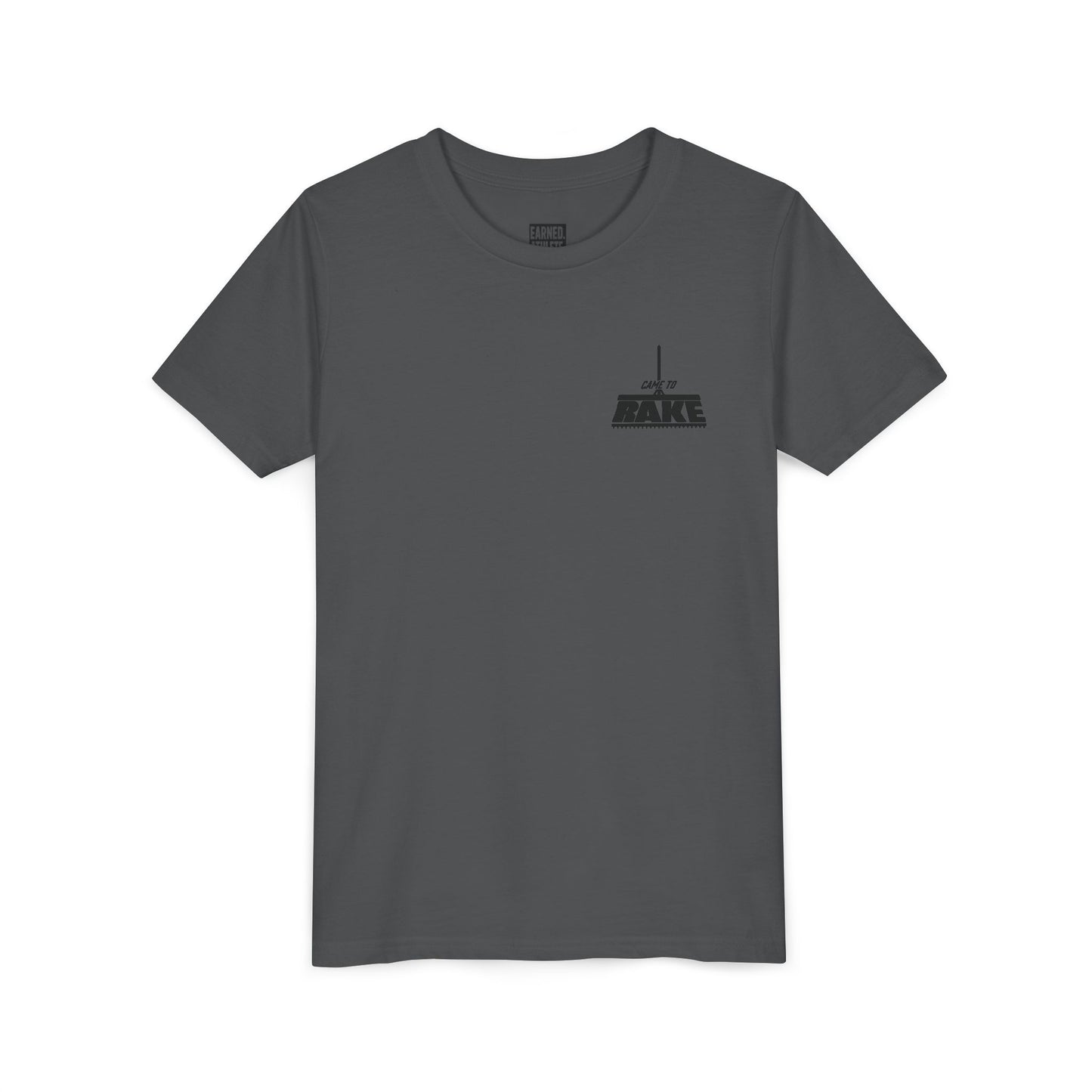 Came To Rake Youth Tee - Black Graphic