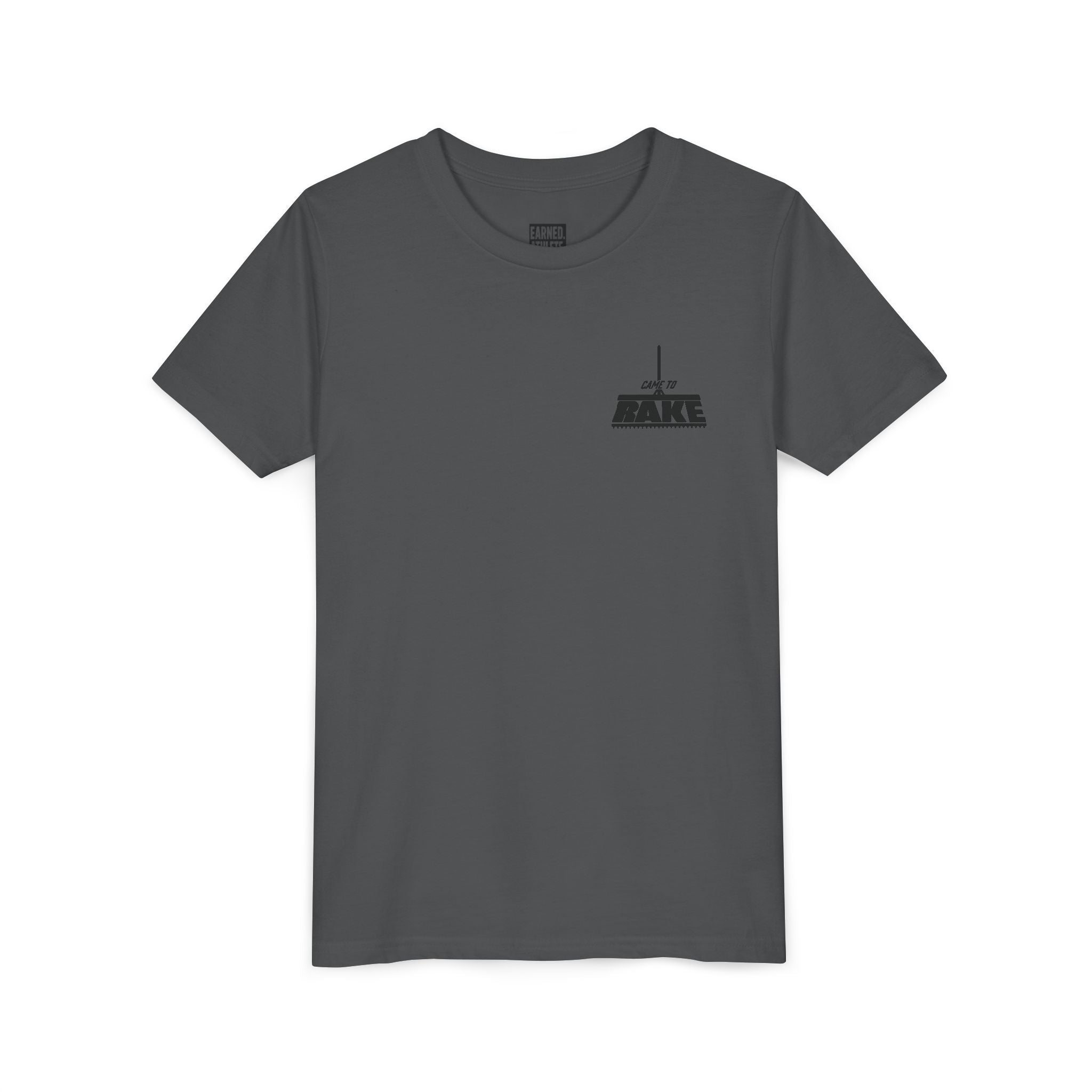 Came To Rake Youth Tee - Black Graphic