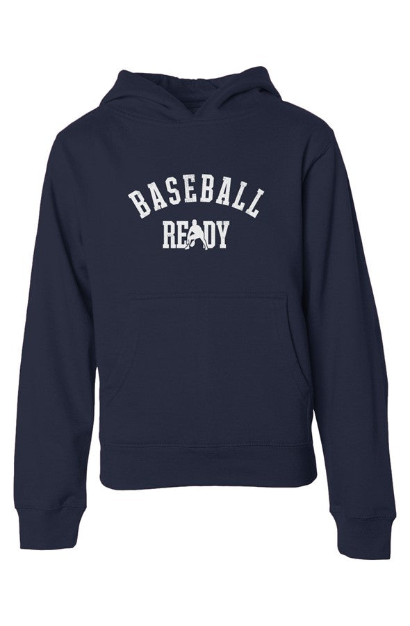 Baseball Ready Youth Hoodie (White Graphic)