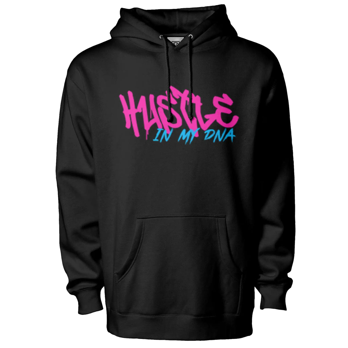 Hustle In My DNA Adult Hoodie - Black, front